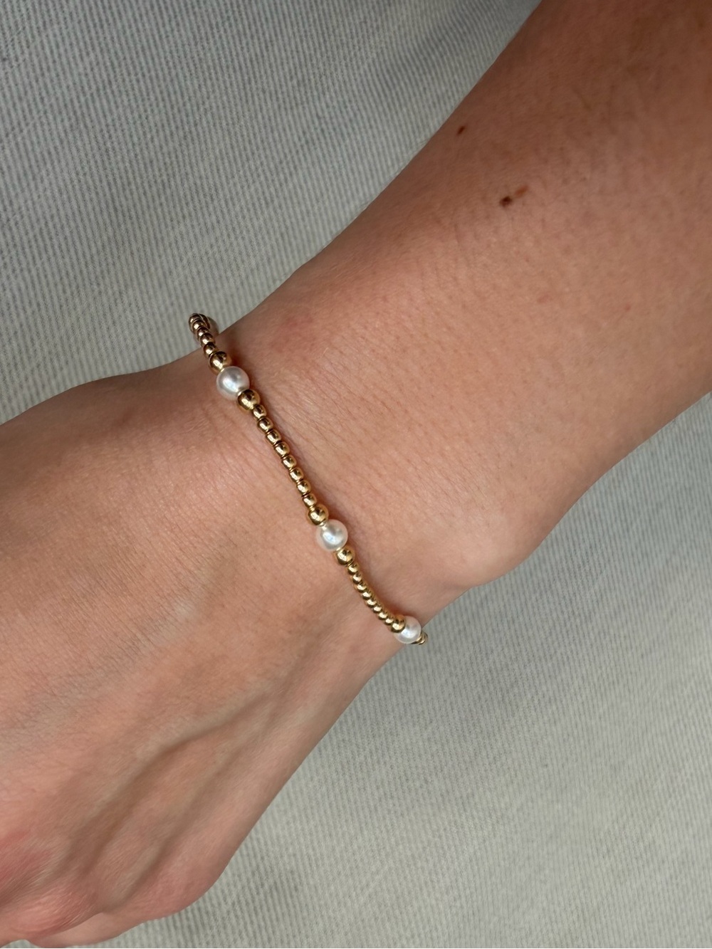 E Newton Gold & Pearl Bracelet